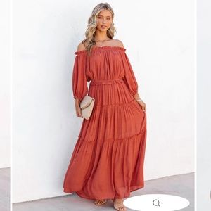 Vici off the shoulder caught in your embrace dress medium